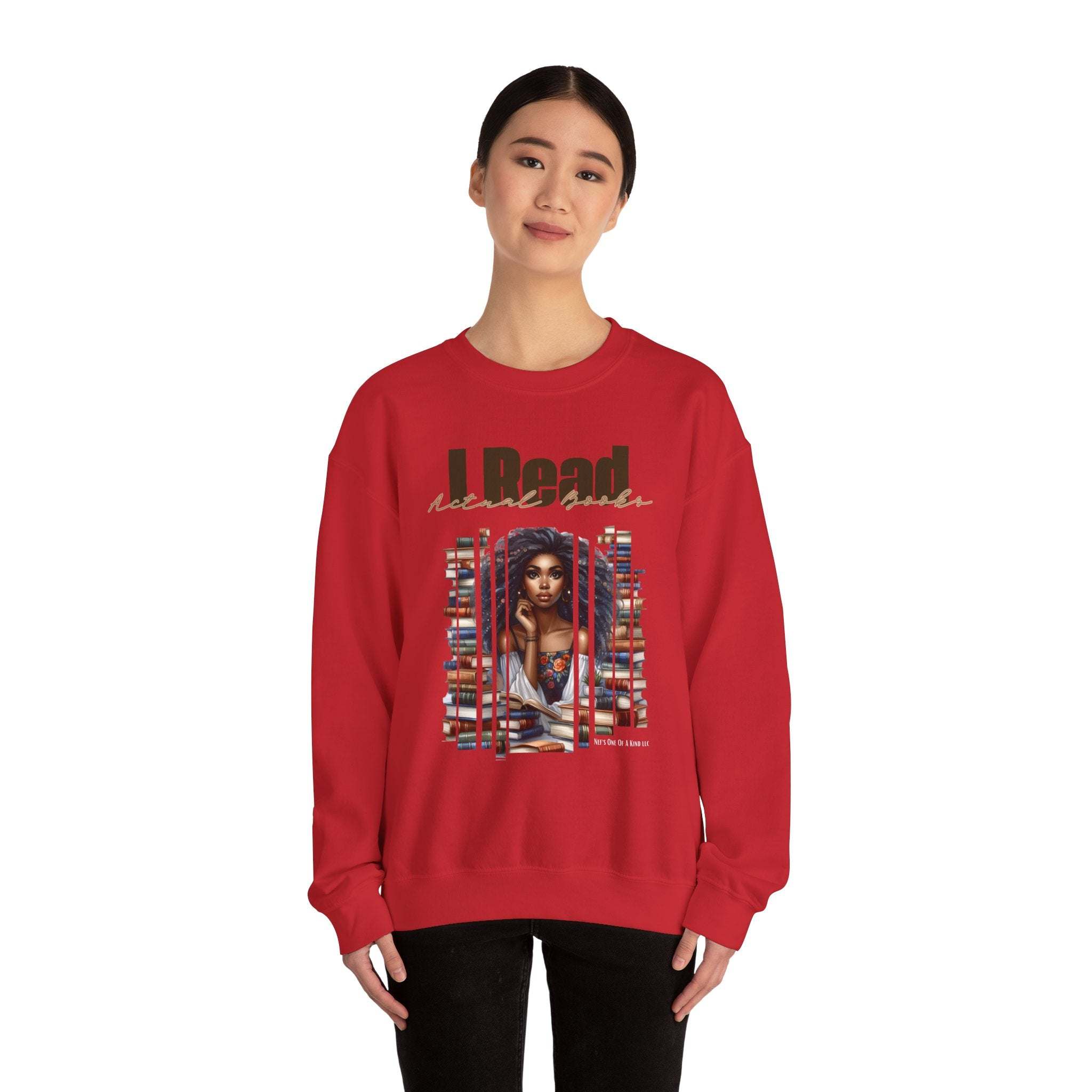 read actual books Unisex Heavy Blend™ Crewneck Sweatshirt